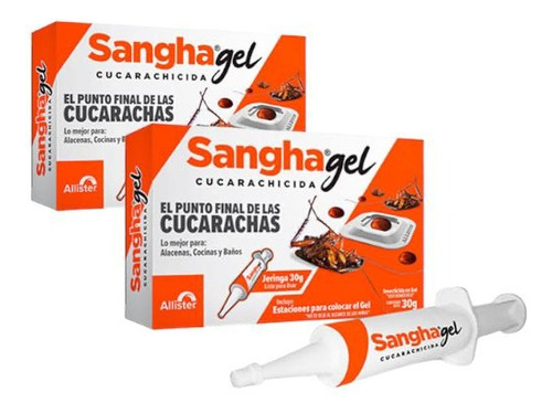 Insecticida Sangha Gel Cucarachicida 30 Gr 2 Piezas