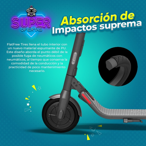 Imagen 3 de 6 de Segway Ninebot Scooter Electrico E22 + Luz Led + Regalo!