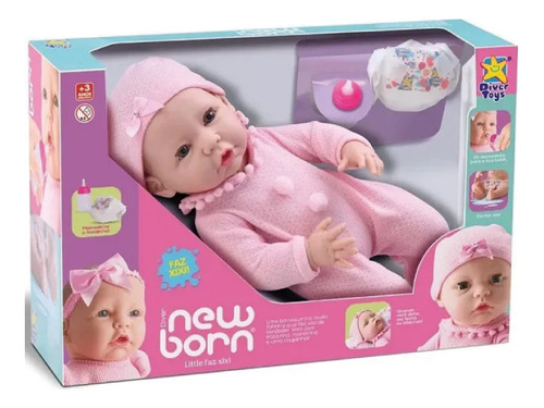 Muñeca New Born Recien Nacido Tiernos Cuidados Divertoys