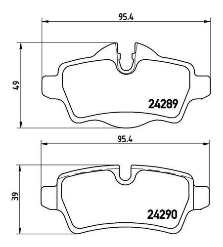 Imagen 2 de 4 de Balatas Brembo (t) Low Mini Cooper R55 R56 R58 07-15 Incl S