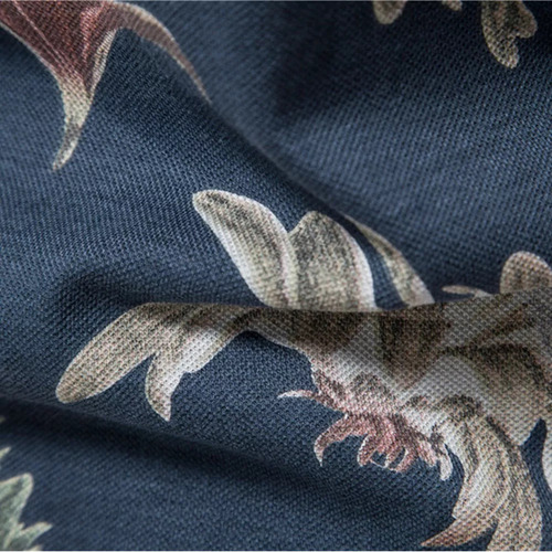 Camisa Polo Masculina Casual Com Estampa Floral Com Estampa