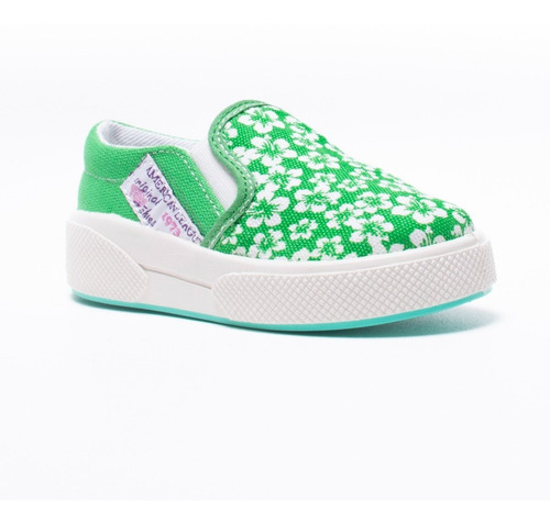 Imagen 2 de 8 de Zapatilla Pancha Flo Toy Verde (talle 20 Al 26) Art 3310fve