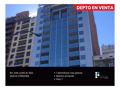 1 Dorm // Nva Cba // Balcón // Piso Alto // Moderno // Patio Olmos