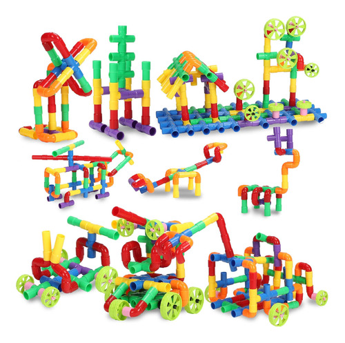 Set Construcción Kakatimes 88 Piezas Tubos Multicolor