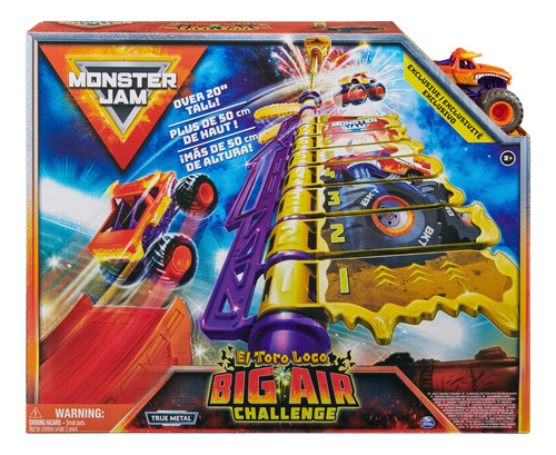 Camión 1:64 Toro Loco Con Panel Y Lanzador Monster Jam