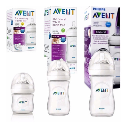 Mamadera natural 330ml 6m+ Phillips Avent