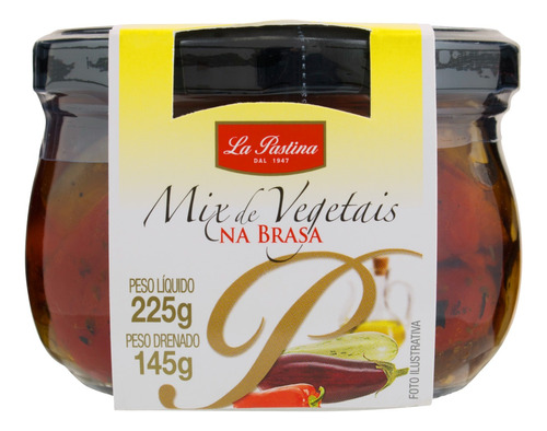 Mix de Vegetais em Conserva La Pastina Na Brasa Vidro 145g