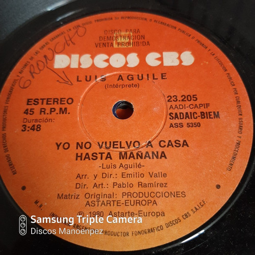 Simple Luis Aguile Discos Cbs 23205 C21