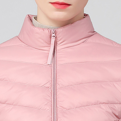 Chaqueta Moderna Para Mujer Con Cuello Alto Y Cremallera Par