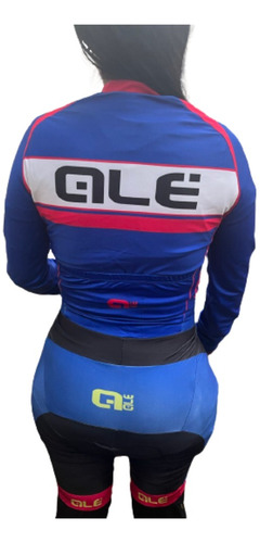 Uniforme Traje Ciclismo Manga Larga Ale Dama Badana 