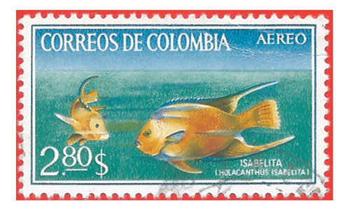 1966. Estampilla Pez Isabelita, Colombia. Slg1