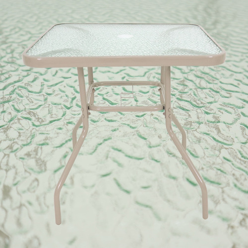 Conjunto Miami 4 Cadeiras Com Mesa E Guarda Sol Bege Belfix
