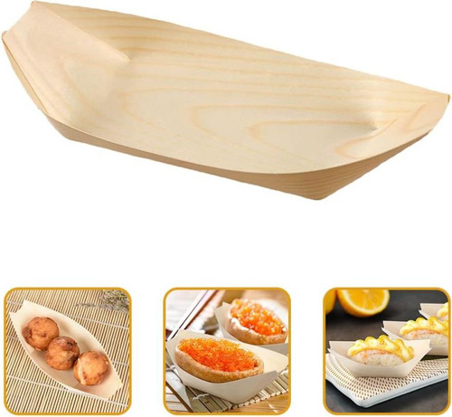 Barco De Sushi De Madera 150 Piezas Bandeja De Sushi Barco 3