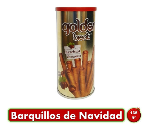 Barquillos Navideños En Lata Golden Break 135gr