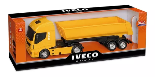 Caminhão Carreta de Brinquedo Iveco Hi-Way Miniatura com Caçamba Basculante  - Lojas Monte Cristo