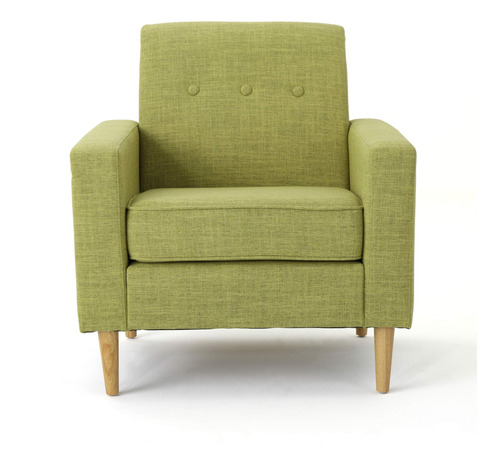 Sillon Brazo Textil Verde Apagado Natural