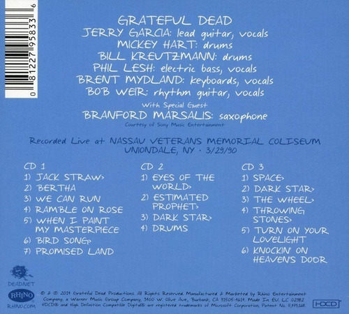 Cd Triple Grateful Dead / Wake Up To Find Out Live (2014) Eu