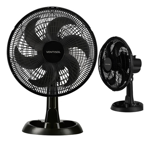 Melhor Ventilador De Mesa Turbo Preto 30cm 6 Pás Ventisol Diâmetro 30 cm Material das pás Plástico 220V