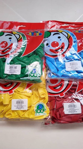 Globos Payaso Original R12 Pasteles 50 Unds Colores Varios