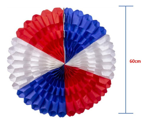 Adorno Guirnaldas Fiestas Patrias Abanico Mediano 60cm