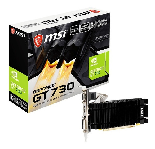 Imagen 1 de 5 de Placa De Video Msi Gt 730 2gb Ddr3 Low Profile Oc Nvidia