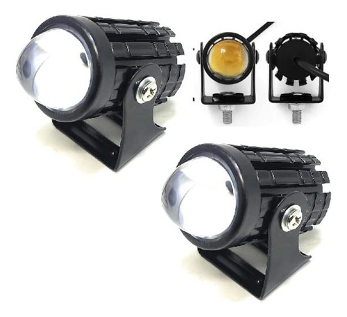 Par Luces Led Auxiliares Faros De Lupa Para Auto Moto 60w