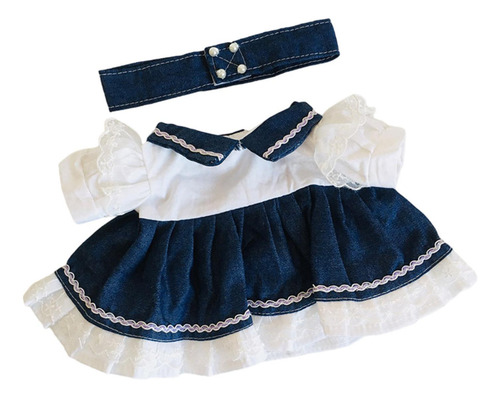 Conjunto De Vestido De Mezclilla Elegante Para Muñecas Con
