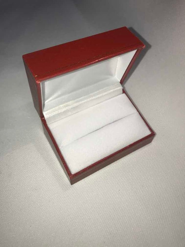 Estuche Para 2 Anillos De Matrimonio Tipo Carte Rojo