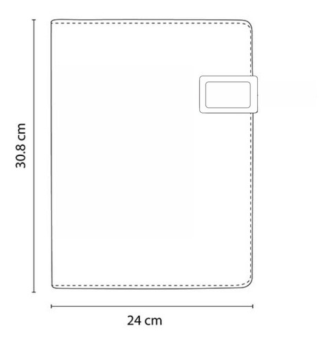 Imagen 4 de 4 de Carpeta Con Placa Metalica, Compartimiento Para Celular