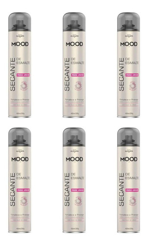 Kit 6 Spray Secador Secante De Esmalte Unha Ae Mood 400ml Mh