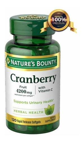 Cranberry Natures Bounty 4200mg , 120 Tabletes Original Eua