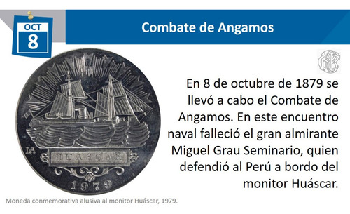 Moneda De Plata 0,925 Del Monitor Huáscar 1979, 40mm. U N C