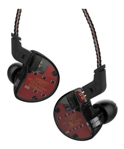 Fone de ouvido KZ ZS10 Without Microphone preto