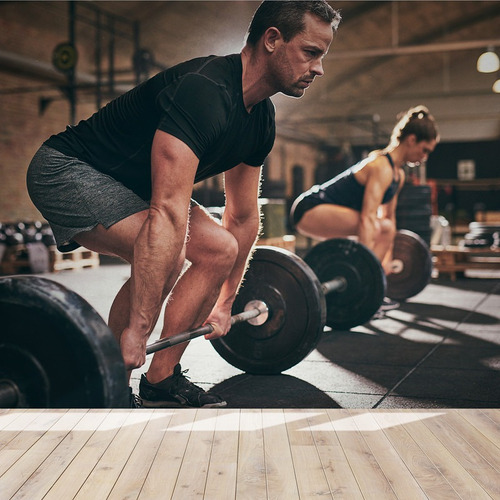 Vinil Adhesivo Tapiz Chica Estirando Piernas Gimnasio