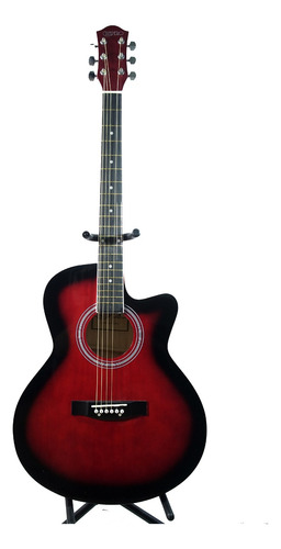 Guitarra Campero Electroacustica Gt4 Resaque Rojo Mate 40¨