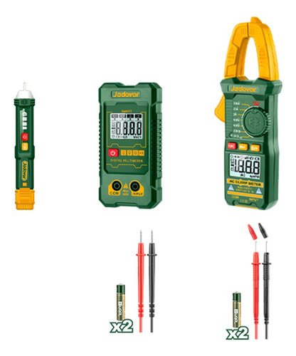 Multitester + Multitester Con Pinza + Detector Volt Jadever