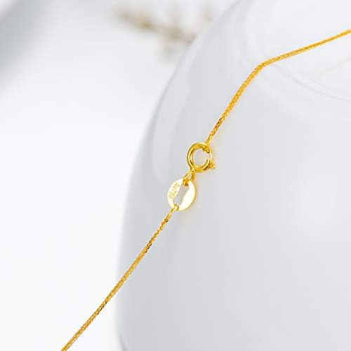 Sisgem Collar De Cadena De Oro Macizo De 18 Quilates Para De