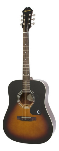 Guitarra acústica Epiphone DR-100 para diestros vintage sunburst rosewood brillante
