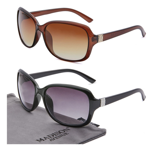 Madison Avenue Paquete De 2 Gafas De Sol Clsicas Vintage Par