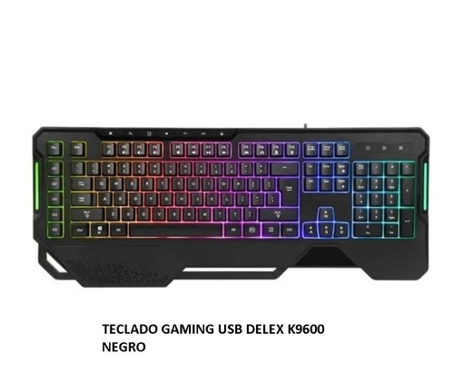 Teclado Gaming Delux K9600 Negro+rgb