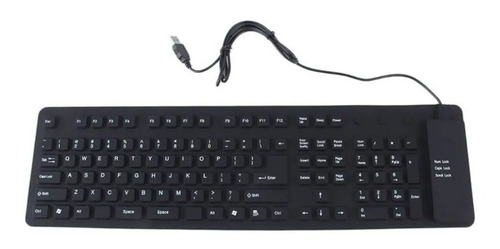 Teclado De Silicona Flexible, 109 Teclas, Resistente Al Agua