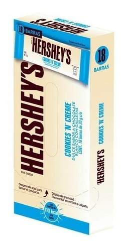 Chocolate Hershey's Cookies 'n' Creme 18 Pzas De 20 G C/u