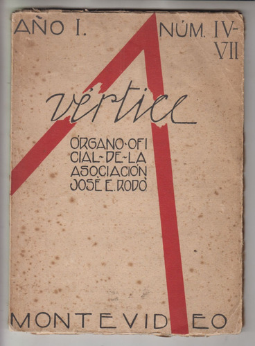 1929 Tapa Diseño Vanguardia Revista Vertice Uruguay Huidobro