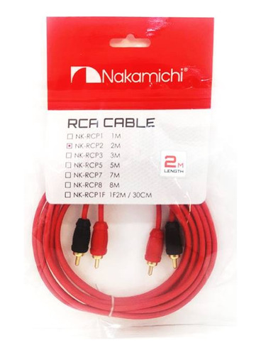 Cable  Rca De 2 Mts Nakamichi Nk-rcp2 