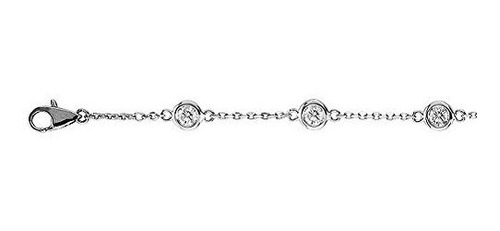 Diamonds By The Yard Bisel-set Pulsera De Tobillo Para Mujer