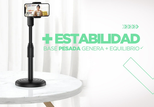 Imagen 4 de 10 de Soporte Apoya Celular Flexible Rota 360° Extensible De Mesa