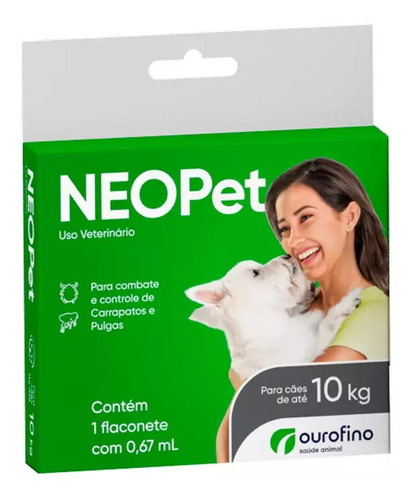 Anti Carrapatos E Pulgas Neo Pet Para Cães Até 10kg