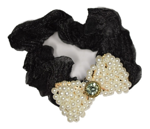 1 Pz, Ligas Donas Scrunchie - Pearl Bow