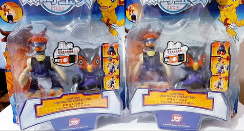 Boneco Digimon Savers Falcomon Peckmon Digivolving, Bandai