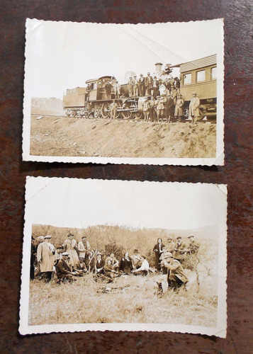 2 Fotografias Antiguas Ferrocarril Del Sud Año 1933
